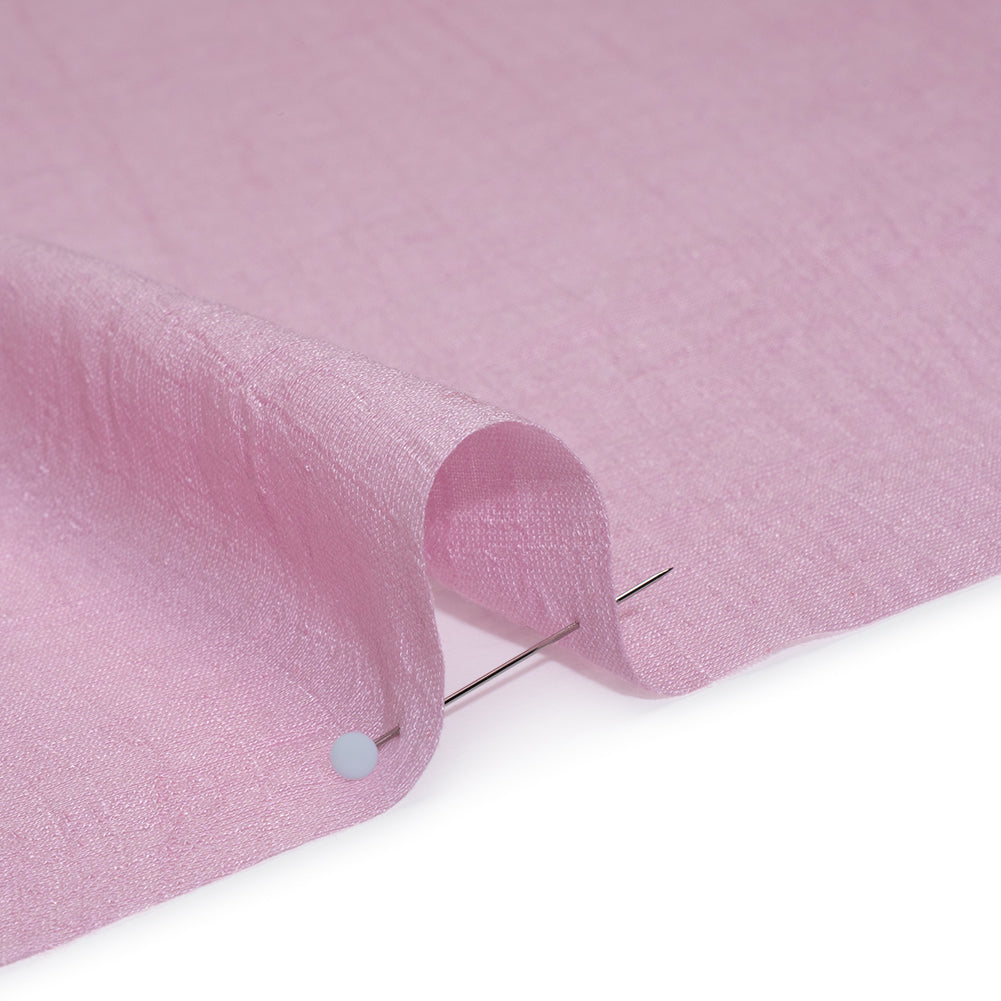 Slubbed Rayon and Polyester Woven - Prima Pink - Designer Deadstock - Full - Image 4 of 5 Slubbed Rayon and Polyester Woven - Prima Pink - Designer Deadstock - Full - Image 4 of 5