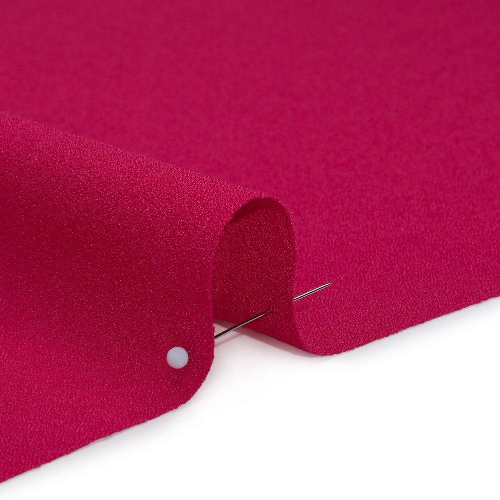 Stretch Polyester Crepe - Deep Pink - Designer Deadstock - Full - Image 4 of 5 Stretch Polyester Crepe - Deep Pink - Designer Deadstock - Full - Image 4 of 5