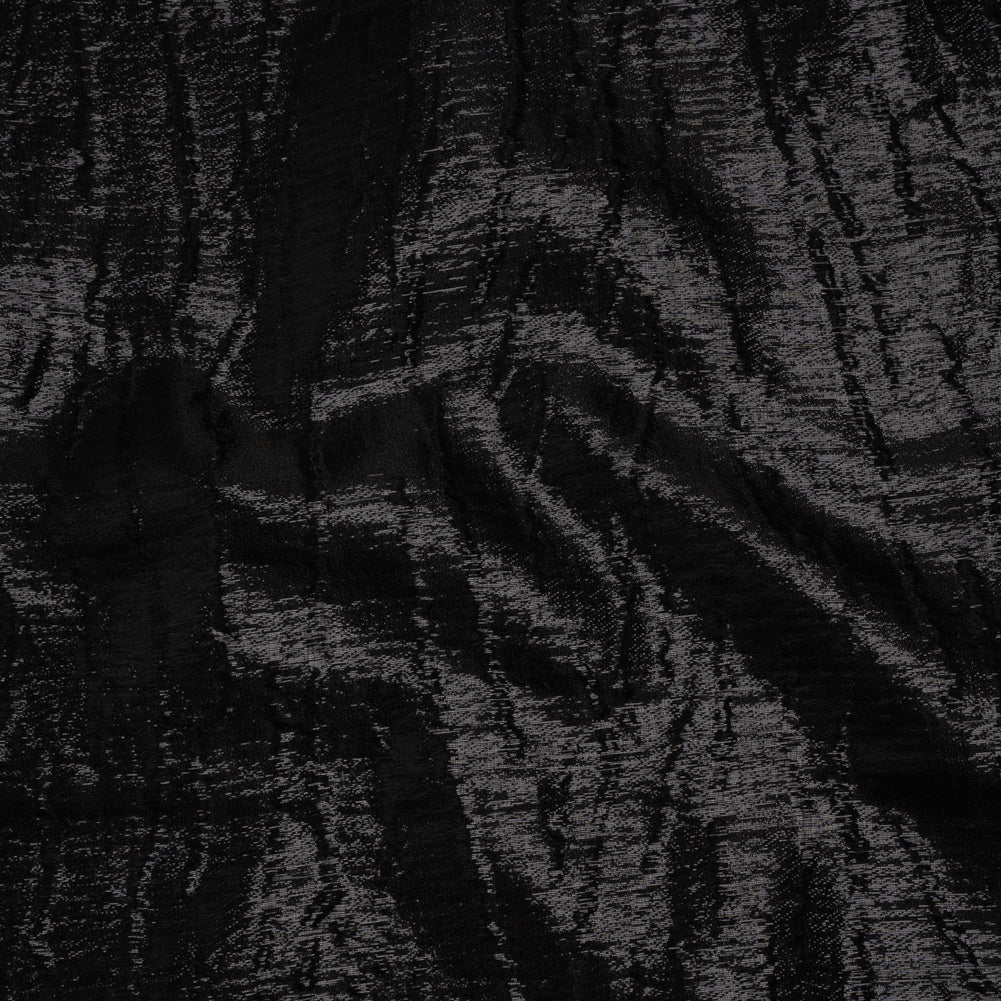 Metallic Brocade - Black Subtle Wrinkles - Kylie Collection Metallic Brocade - Black Subtle Wrinkles - Kylie Collection