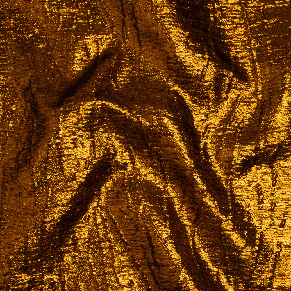 Metallic Brocade - Orange Subtle Wrinkles - Kylie Collection Metallic Brocade - Orange Subtle Wrinkles - Kylie Collection