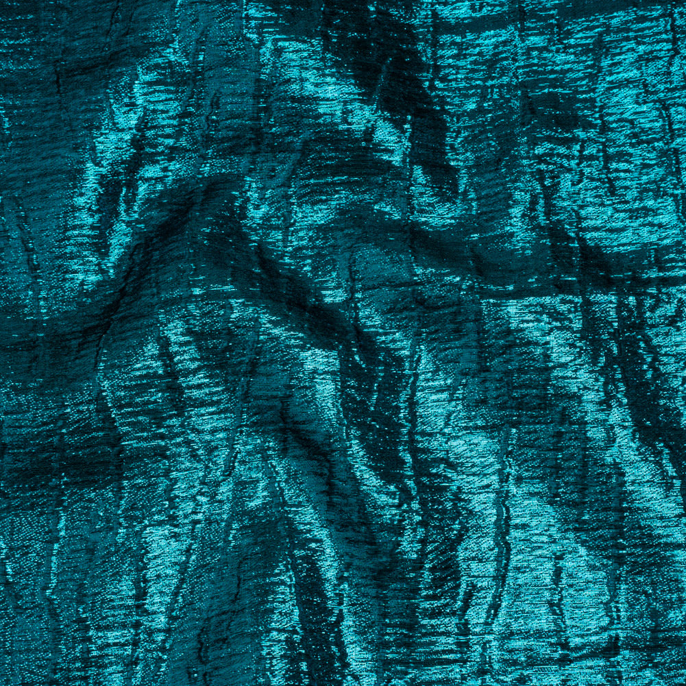 Metallic Brocade - Turquoise Subtle Wrinkles - Kylie Collection Metallic Brocade - Turquoise Subtle Wrinkles - Kylie Collection
