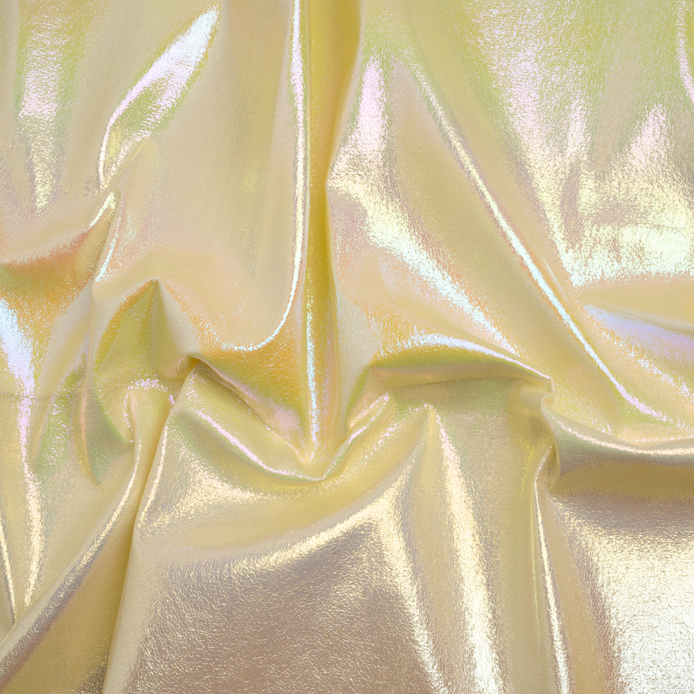 Crinkled Metallic Faux Leather - Pastel Rainbow Ombre - Adriana Collection - Drape Crinkled Metallic Faux Leather - Pastel Rainbow Ombre - Adriana Collection - Drape