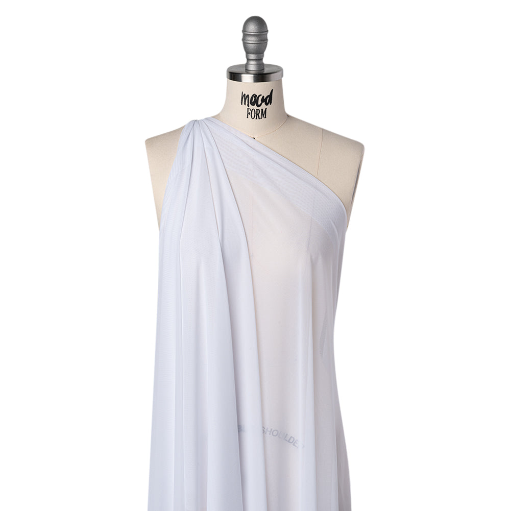 Nylon Stretch Mesh - White - Bernetta Collection Folded Nylon Stretch Mesh - White - Bernetta Collection Folded