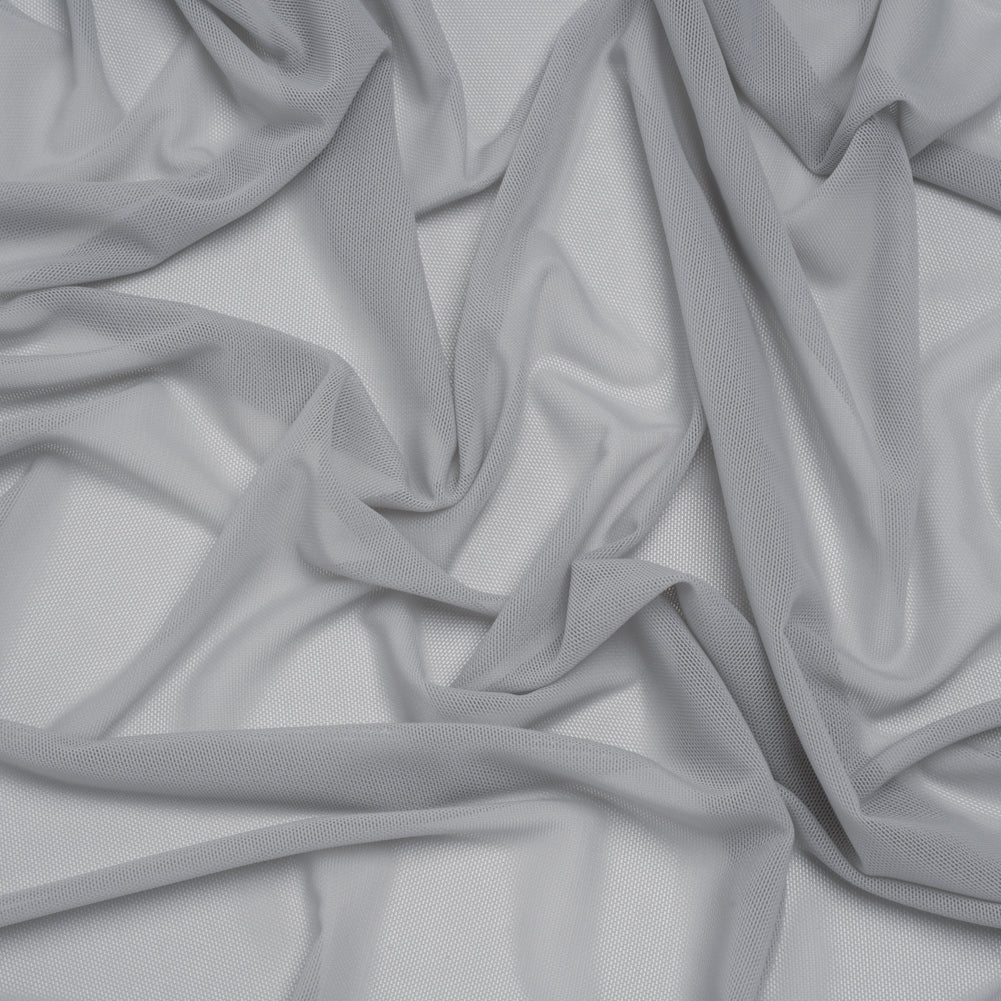 Nylon Stretch Mesh - Silver - Bernetta Collection - Drape Nylon Stretch Mesh - Silver - Bernetta Collection - Drape