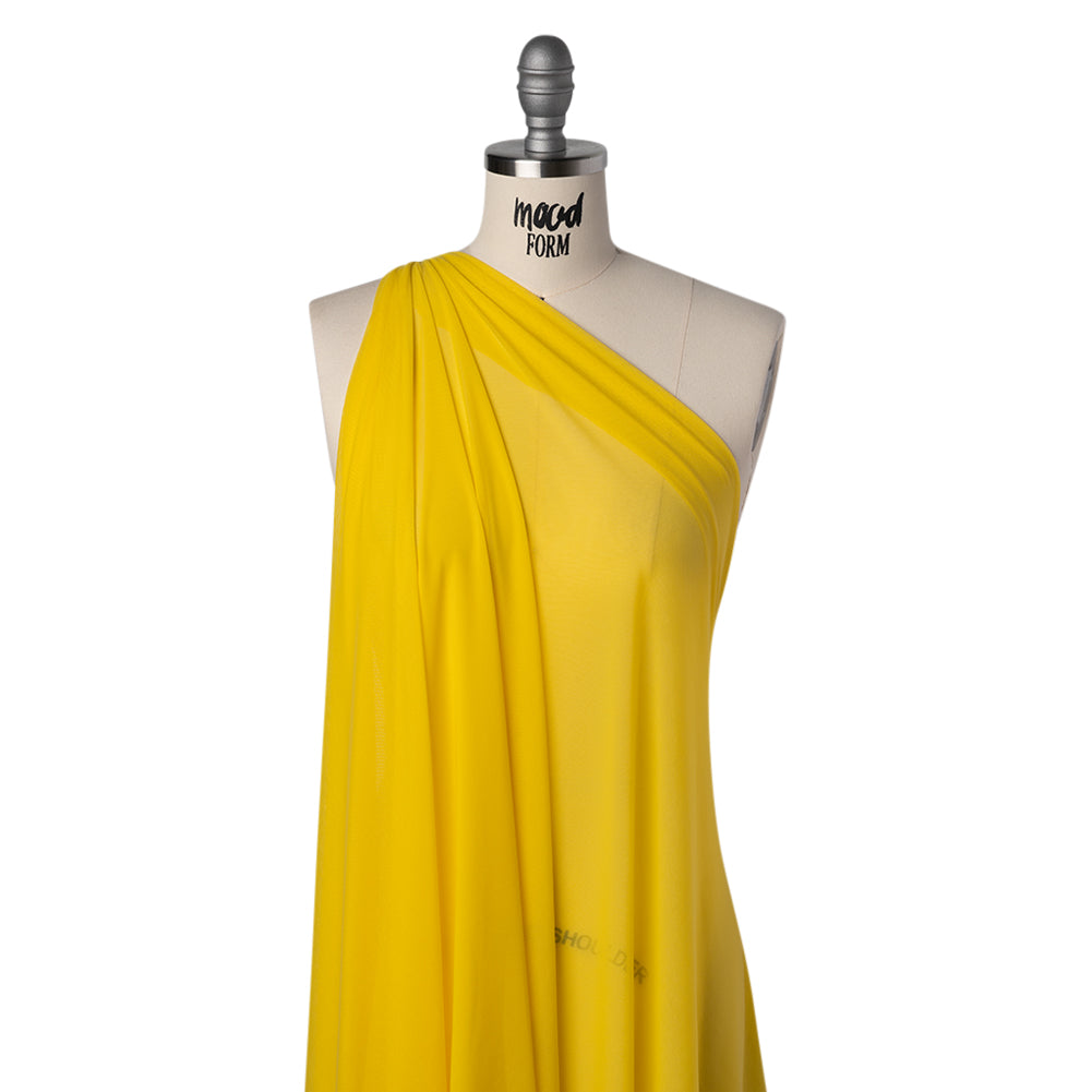 Nylon Stretch Mesh - Yellow - Bernetta Collection Folded Nylon Stretch Mesh - Yellow - Bernetta Collection Folded