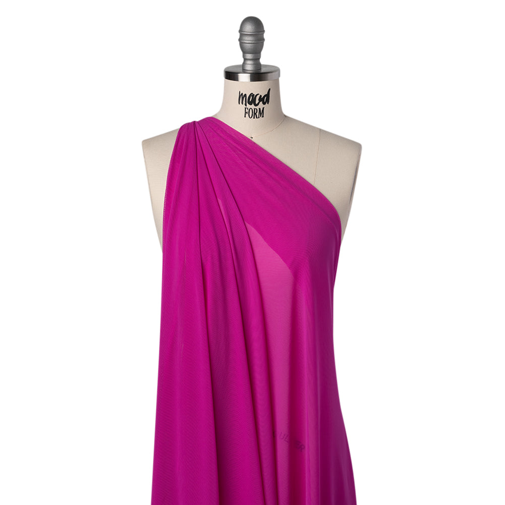 Nylon Stretch Mesh - Bright Fuchsia - Bernetta Collection - Folded Nylon Stretch Mesh - Bright Fuchsia - Bernetta Collection - Folded