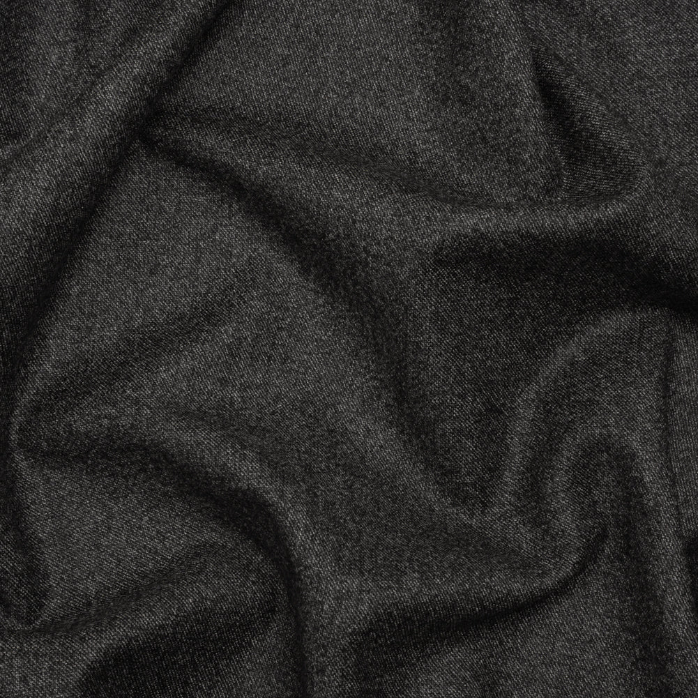 Super 130s Wool Suiting Made in Italy - Heathered Charcoal - Deadstock Super 130s Wool Suiting Made in Italy - Heathered Charcoal - Deadstock