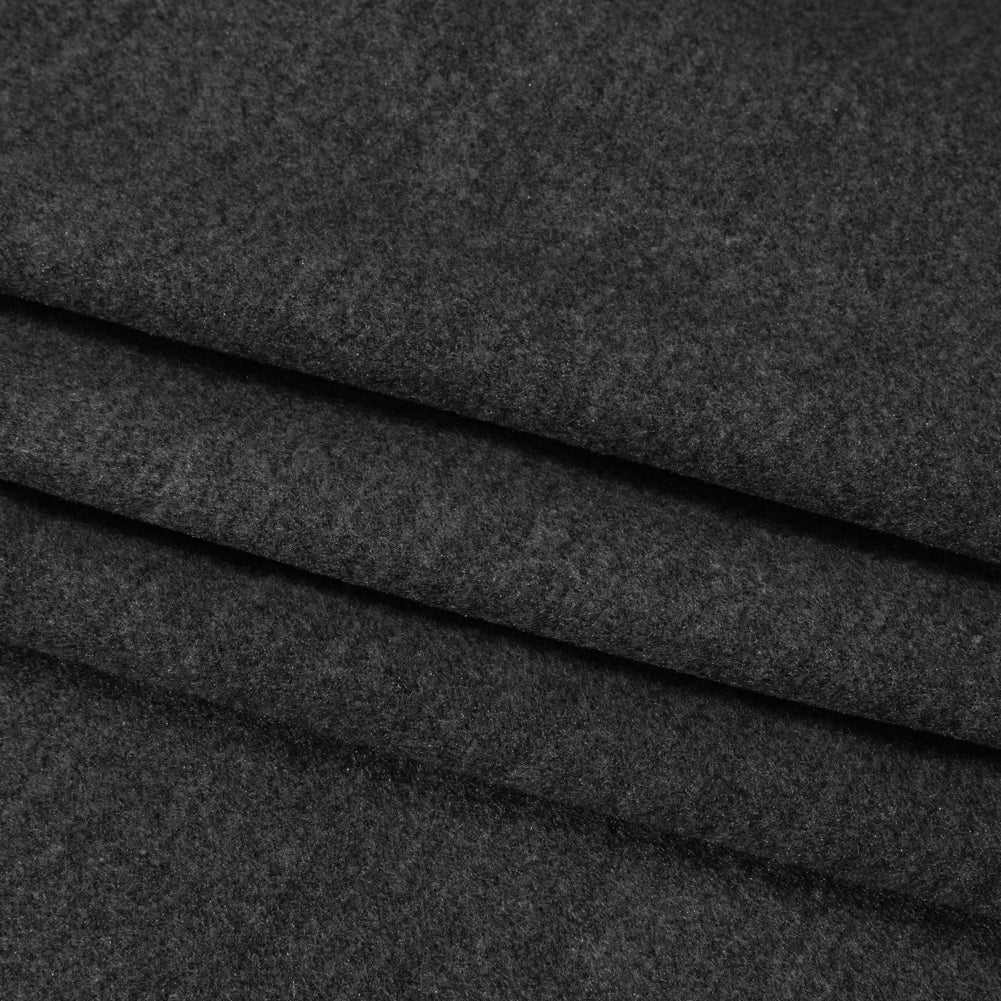 Ultra Soft Brushed Silk and Wool Suiting Made in Italy - Heathered Gray - Deadstock - Folded Ultra Soft Brushed Silk and Wool Suiting Made in Italy - Heathered Gray - Deadstock - Folded