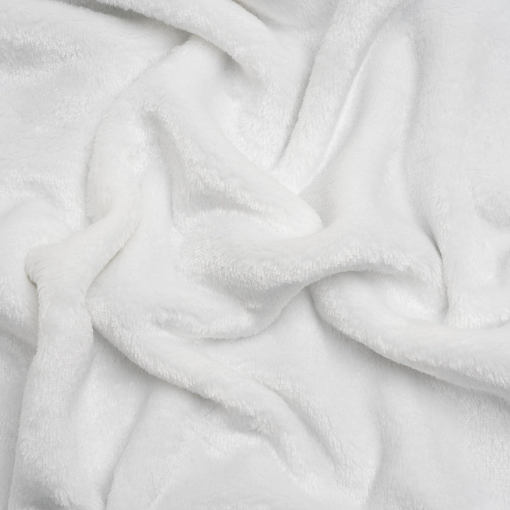 Double Faced Minky Fleece - White - Avery Collection Double Faced Minky Fleece - White - Avery Collection