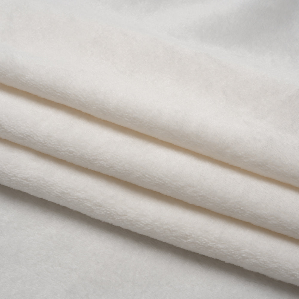 Double Faced Minky Fleece - Ivory - Avery Collection - Folded Double Faced Minky Fleece - Ivory - Avery Collection - Folded
