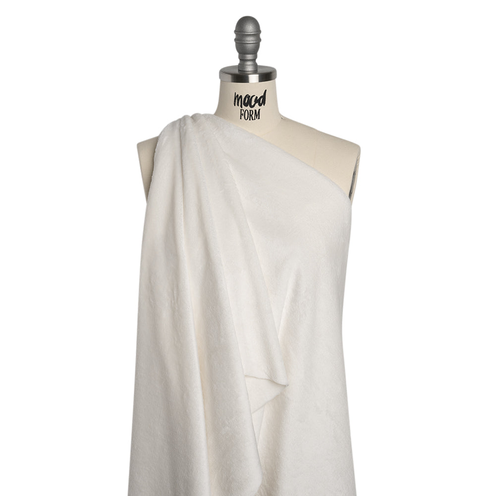Double Faced Minky Fleece - Ivory - Avery Collection - Drape Double Faced Minky Fleece - Ivory - Avery Collection - Drape