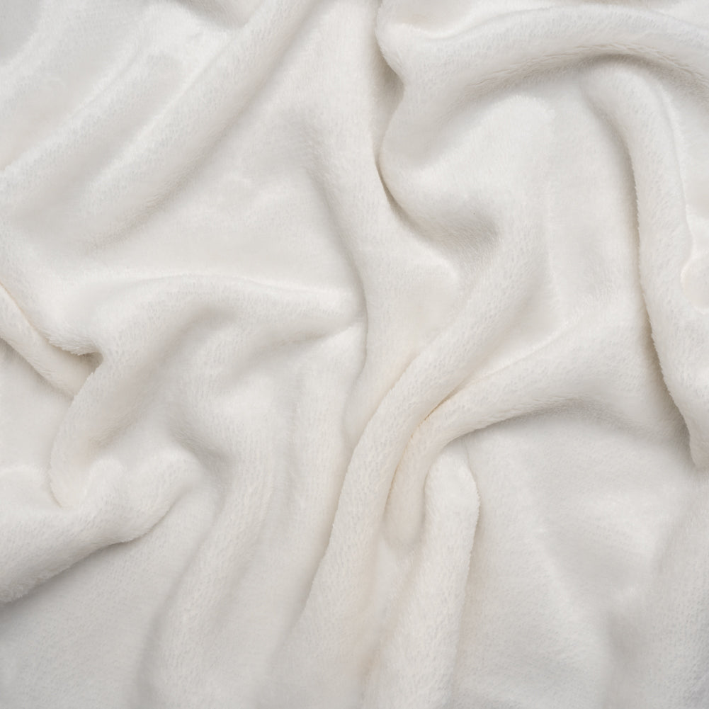 Double Faced Minky Fleece - Ivory - Avery Collection Double Faced Minky Fleece - Ivory - Avery Collection