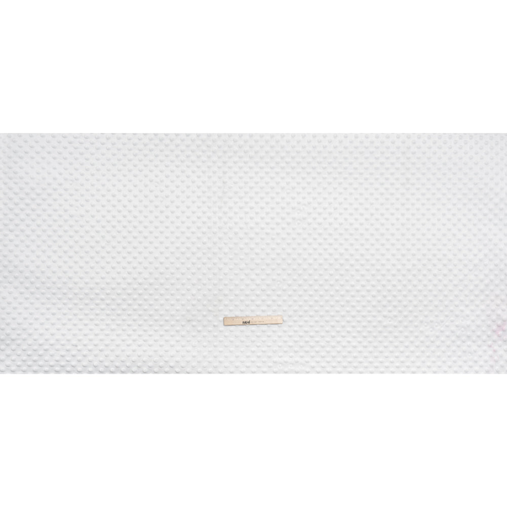 Dotted Minky - White Textured Polka Dots - Full Dotted Minky - White Textured Polka Dots - Full