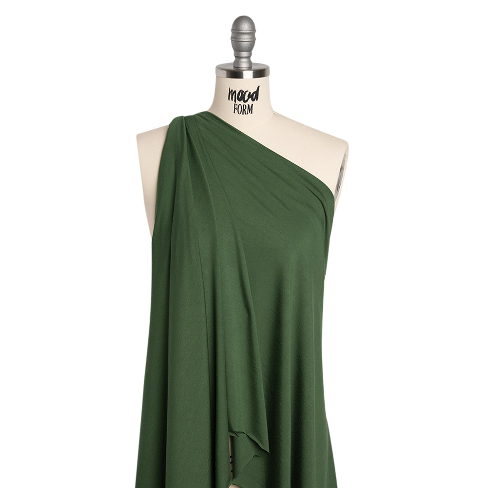Stretch Bamboo Jersey - Green - Willow Collection - Drape Stretch Bamboo Jersey - Green - Willow Collection - Drape