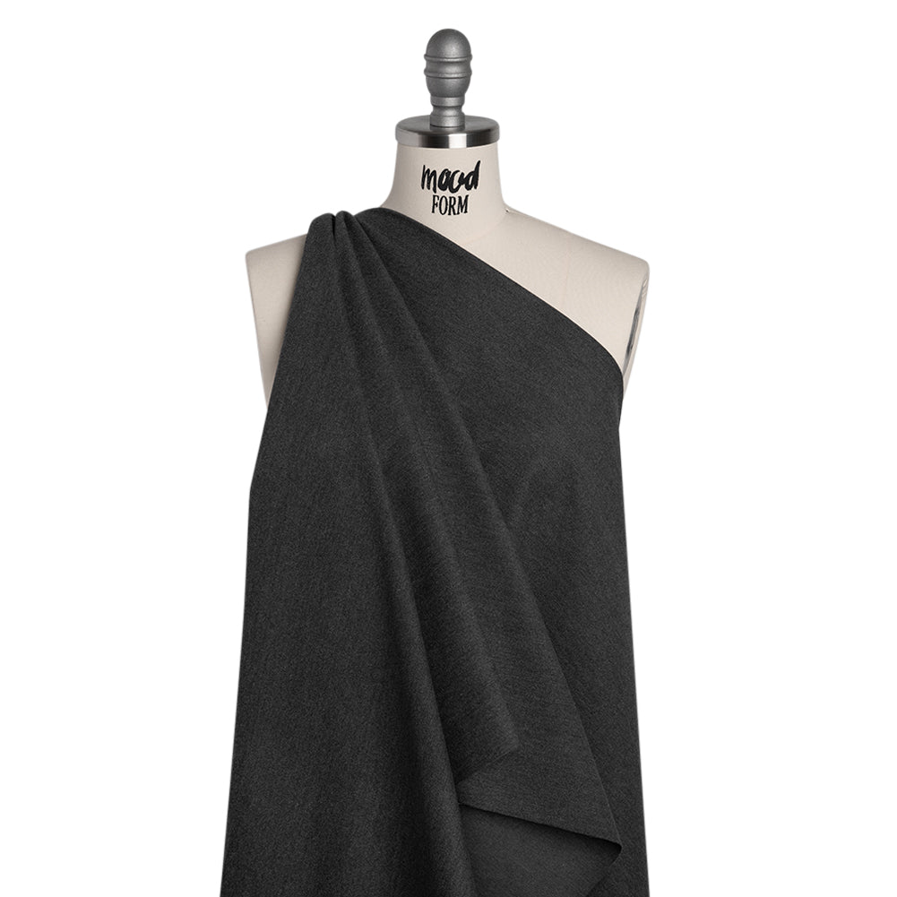 Brushed Stretch Cotton Woven - Heathered Gray - Deadstock - Drape Brushed Stretch Cotton Woven - Heathered Gray - Deadstock - Drape