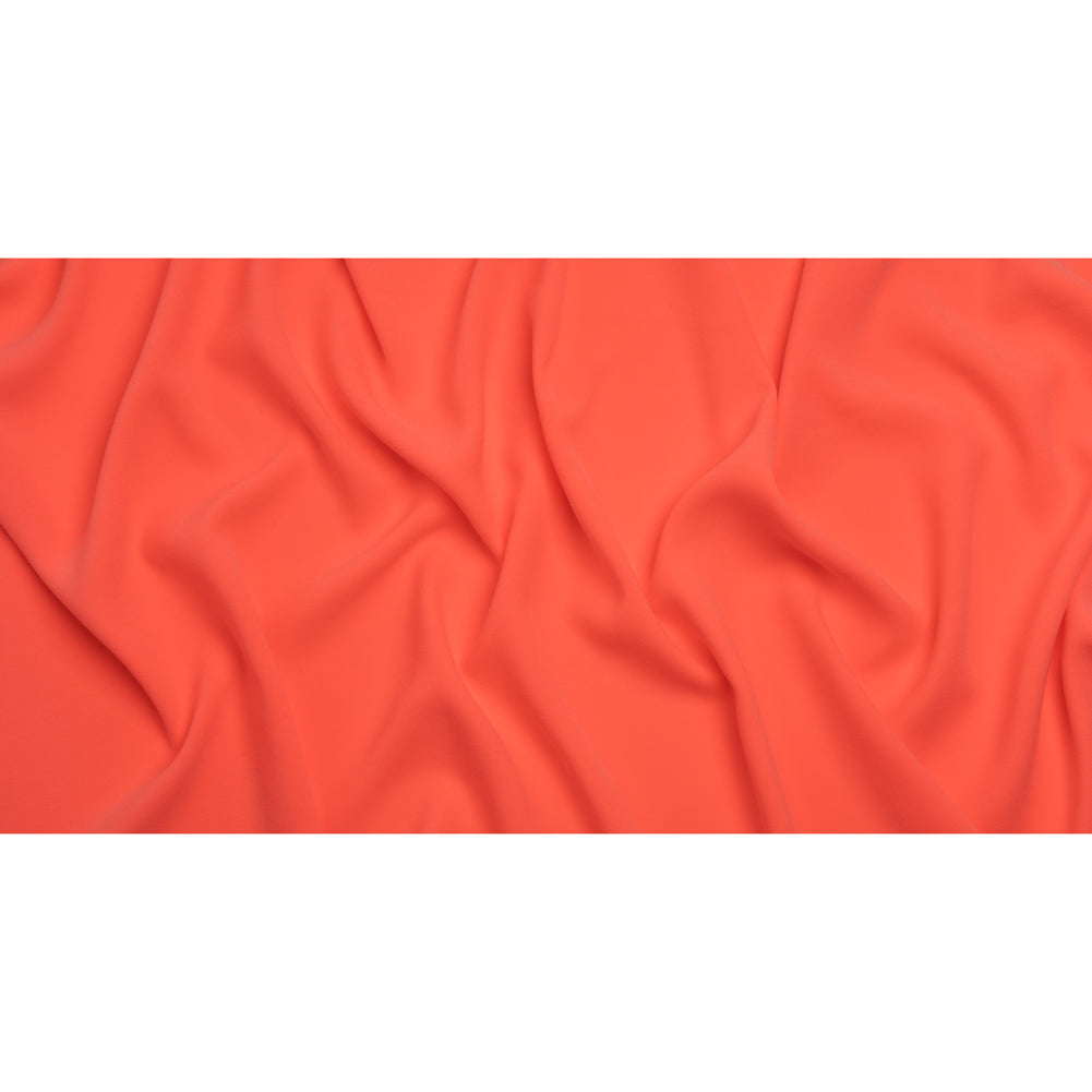 Stretch Polyester Crepe by Alex Perry - Neon Coral Pink - Designer Deadstock - Full Stretch Polyester Crepe by Alex Perry - Neon Coral Pink - Designer Deadstock - Full