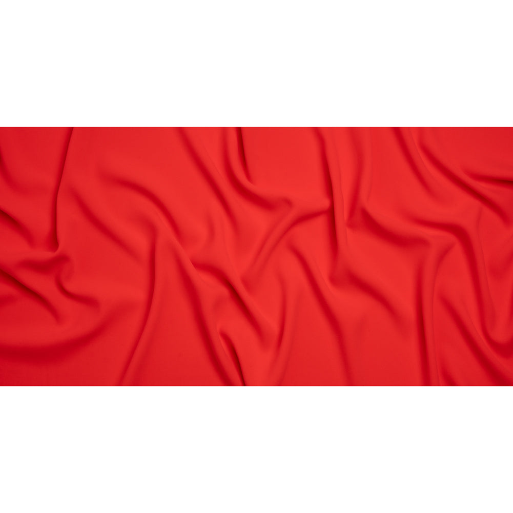Stretch Polyester Crepe by Alex Perry - Strawberry Red - Designer Deadstock - Full Stretch Polyester Crepe by Alex Perry - Strawberry Red - Designer Deadstock - Full