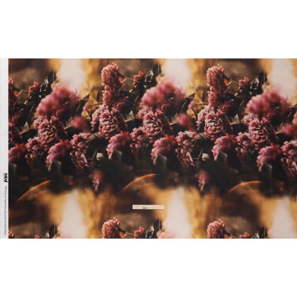 Polyester Mikado - Pink, Black and Golden Brown Hazy Carnations - Mood Exclusive Carnation Close-Up Print - Full - Image 5 of 6 Polyester Mikado - Pink, Black and Golden Brown Hazy Carnations - Mood Exclusive Carnation Close-Up Print - Full - Image 5 of 6