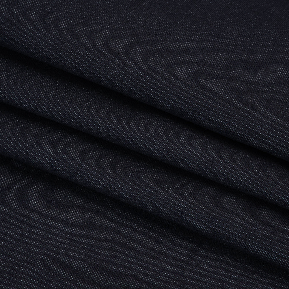 Lightweight Rigid Cotton Denim Twill - Indigo - Deadstock - Folded Lightweight Rigid Cotton Denim Twill - Indigo - Deadstock - Folded