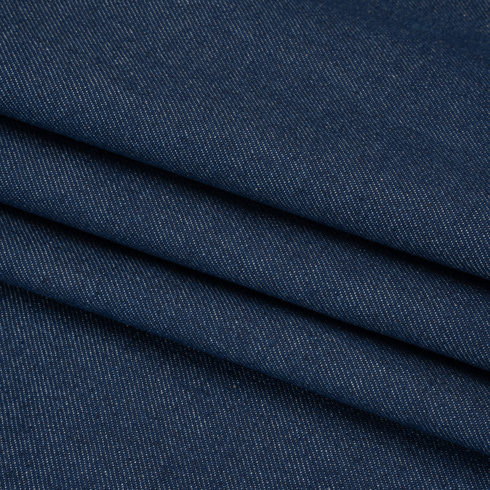 Lightweight Rigid Cotton Denim Twill - Light Indigo and Cream - Deadstock - Folded Lightweight Rigid Cotton Denim Twill - Light Indigo and Cream - Deadstock - Folded