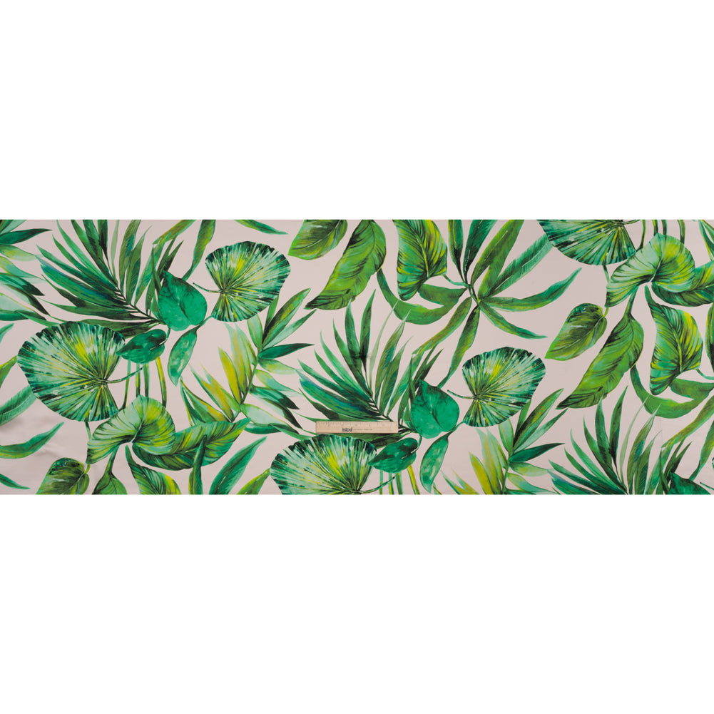 Silk Charmeuse Print 16MM, Made in Italy - Cream and Green Tropical Leaves - Full - Image 5 of 6 Silk Charmeuse Print 16MM, Made in Italy - Cream and Green Tropical Leaves - Full - Image 5 of 6