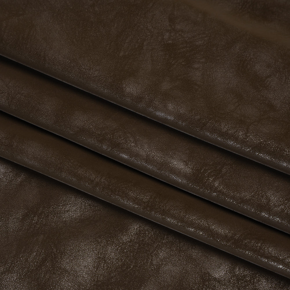 Yaya Han Soft Stretch Faux Leather/Pleather - Distressed Dark Brown with Brushed Backing - Cosplay Collection - Folded Yaya Han Soft Stretch Faux Leather/Pleather - Distressed Dark Brown with Brushed Backing - Cosplay Collection - Folded