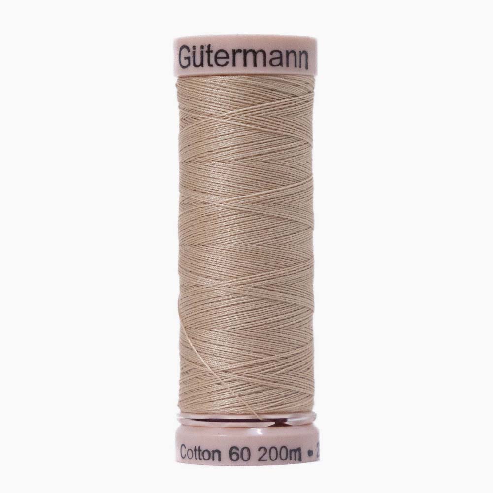 Gutermann 60 Wt Natural Cotton Thread 200m - 1140 Pongee Gutermann 60 Wt Natural Cotton Thread 200m - 1140 Pongee