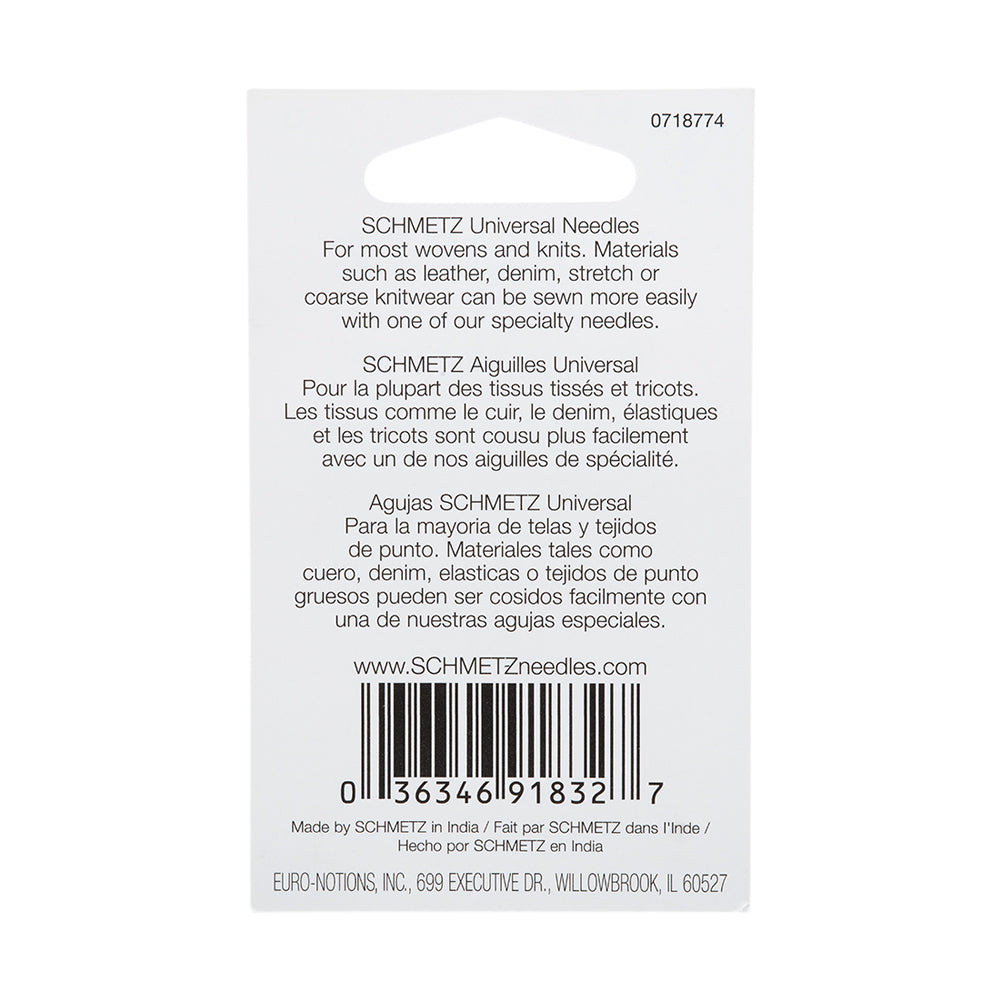 Schmetz Universal Machine Needles - 70/10 - 10 ct - Detail Schmetz Universal Machine Needles - 70/10 - 10 ct - Detail