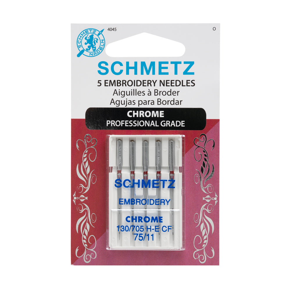 Schmetz Chrome Embroidery Machine Needles - 75/11 - 5 ct Schmetz Chrome Embroidery Machine Needles - 75/11 - 5 ct