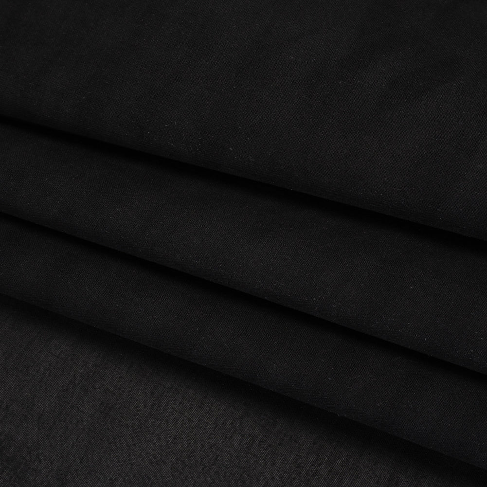 Lightweight Cotton Buckram Interfacing - Black - Deadstock - Folded Lightweight Cotton Buckram Interfacing - Black - Deadstock - Folded