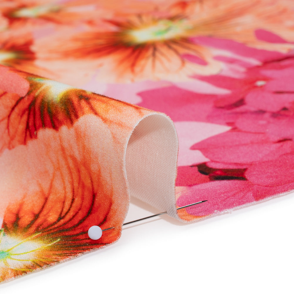 Brushed Cotton Woven - Pink and Orange Melting Flowers - Mood Exclusive Darling Daydream Print Detail Brushed Cotton Woven - Pink and Orange Melting Flowers - Mood Exclusive Darling Daydream Print Detail