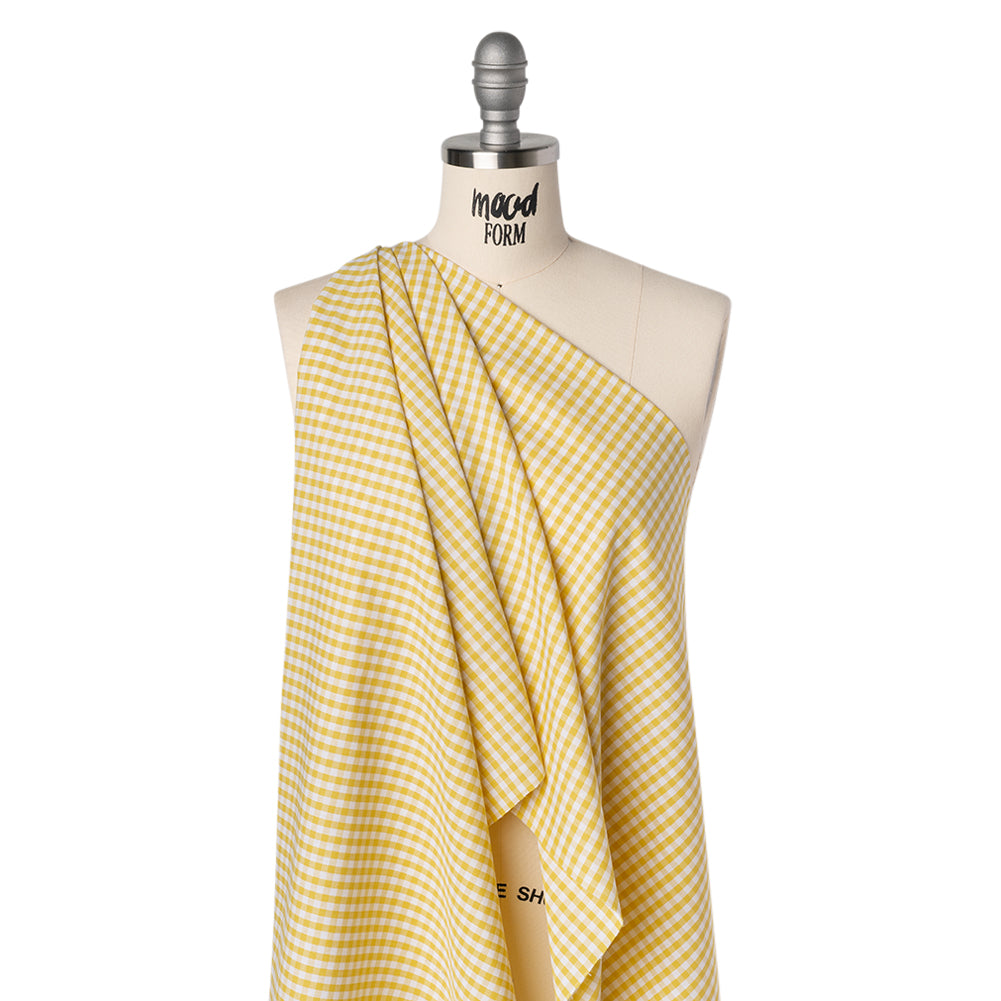 Cotton Gingham 0.25" - Yellow - Londrina Collection Drape Cotton Gingham 0.25" - Yellow - Londrina Collection Drape