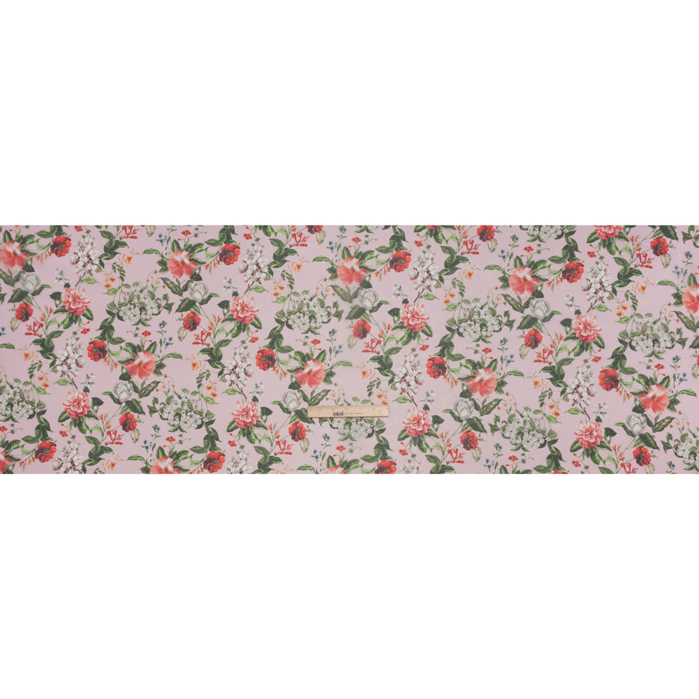 Silk Organza Print Made in Italy - Baby Pink, Coral and Green Floral - Deadstock - Full - Image 5 of 5 Silk Organza Print Made in Italy - Baby Pink, Coral and Green Floral - Deadstock - Full - Image 5 of 5