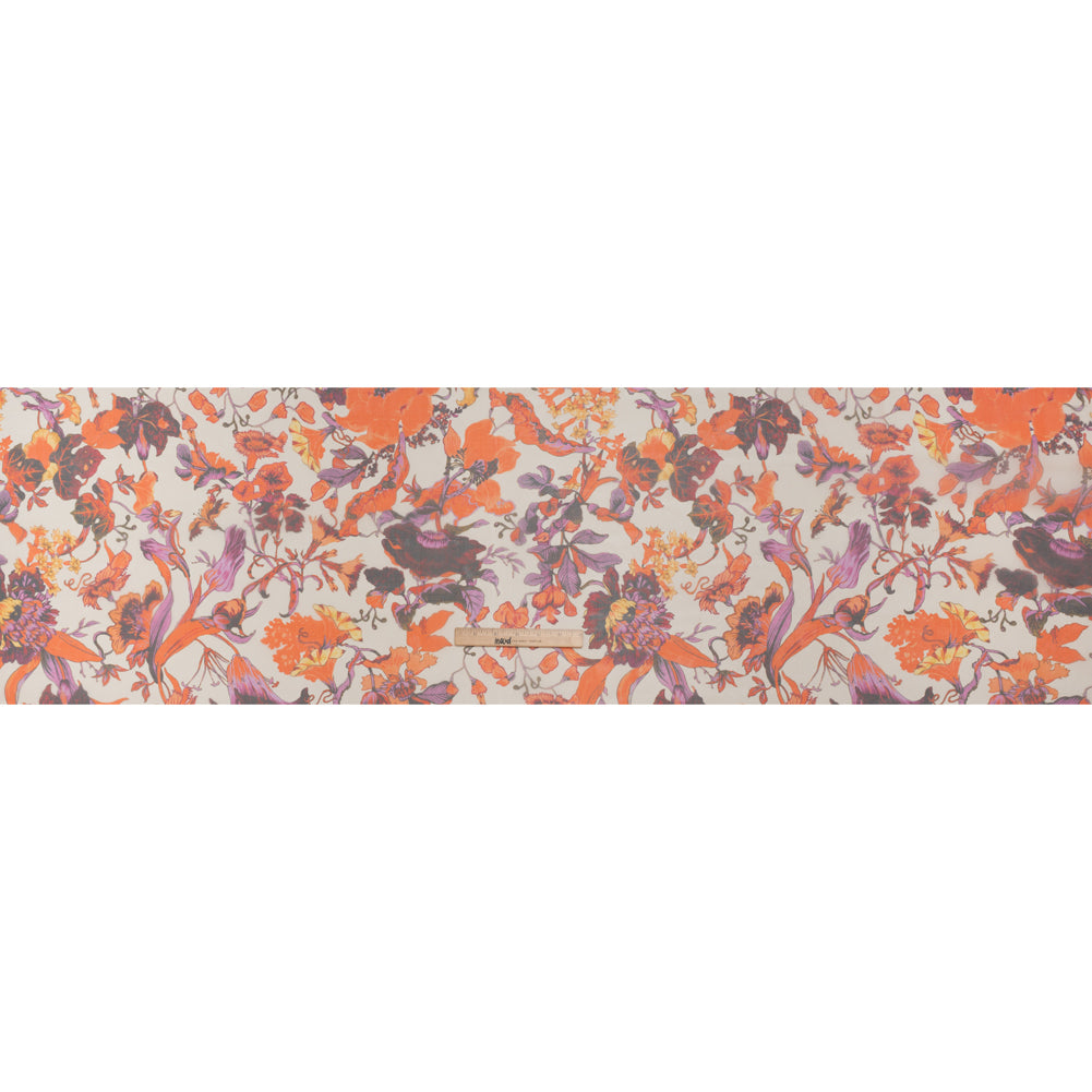 Lightweight Silk Organza Print Made in Italy - Orange, Purple and Burgundy Lilies and Flowers - Full - Image 5 of 5 Lightweight Silk Organza Print Made in Italy - Orange, Purple and Burgundy Lilies and Flowers - Full - Image 5 of 5