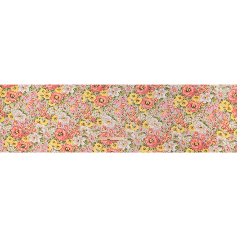 Silk Chiffon Print Made in Italy - Pink, Yellow and Green Flower Garden - Deadstock - Full - Image 5 of 5 Silk Chiffon Print Made in Italy - Pink, Yellow and Green Flower Garden - Deadstock - Full - Image 5 of 5