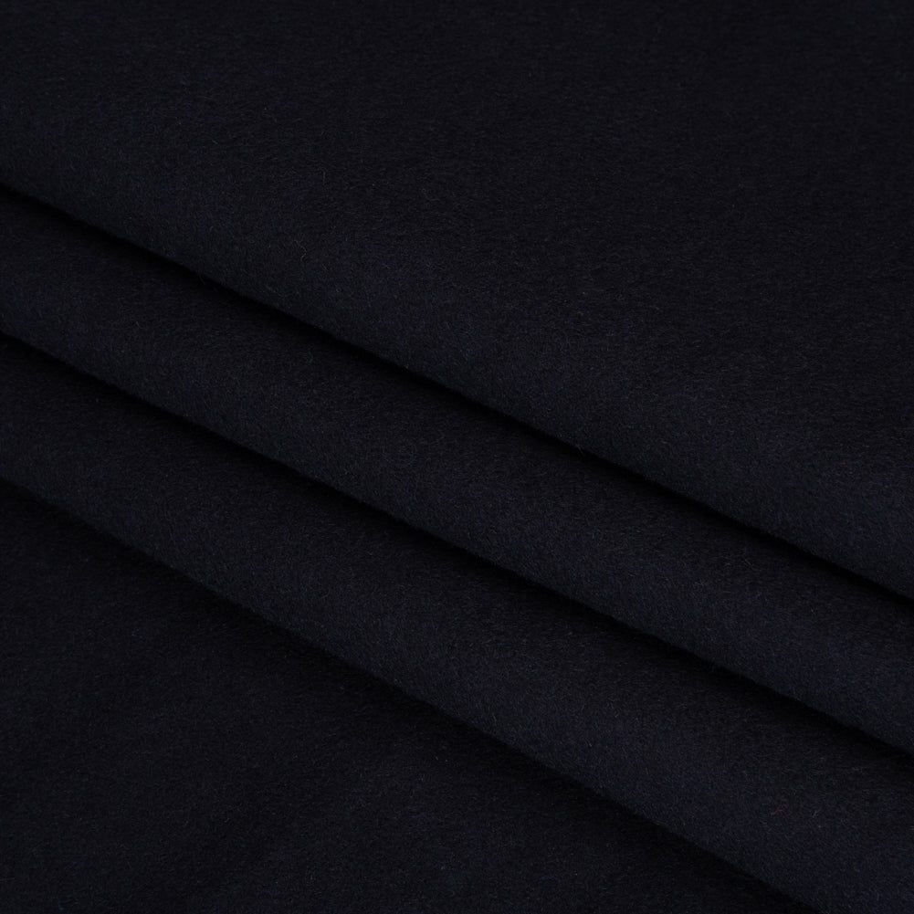 Brushed Wool Blend Coating - Midnight Navy - Deadstock Folded Brushed Wool Blend Coating - Midnight Navy - Deadstock Folded