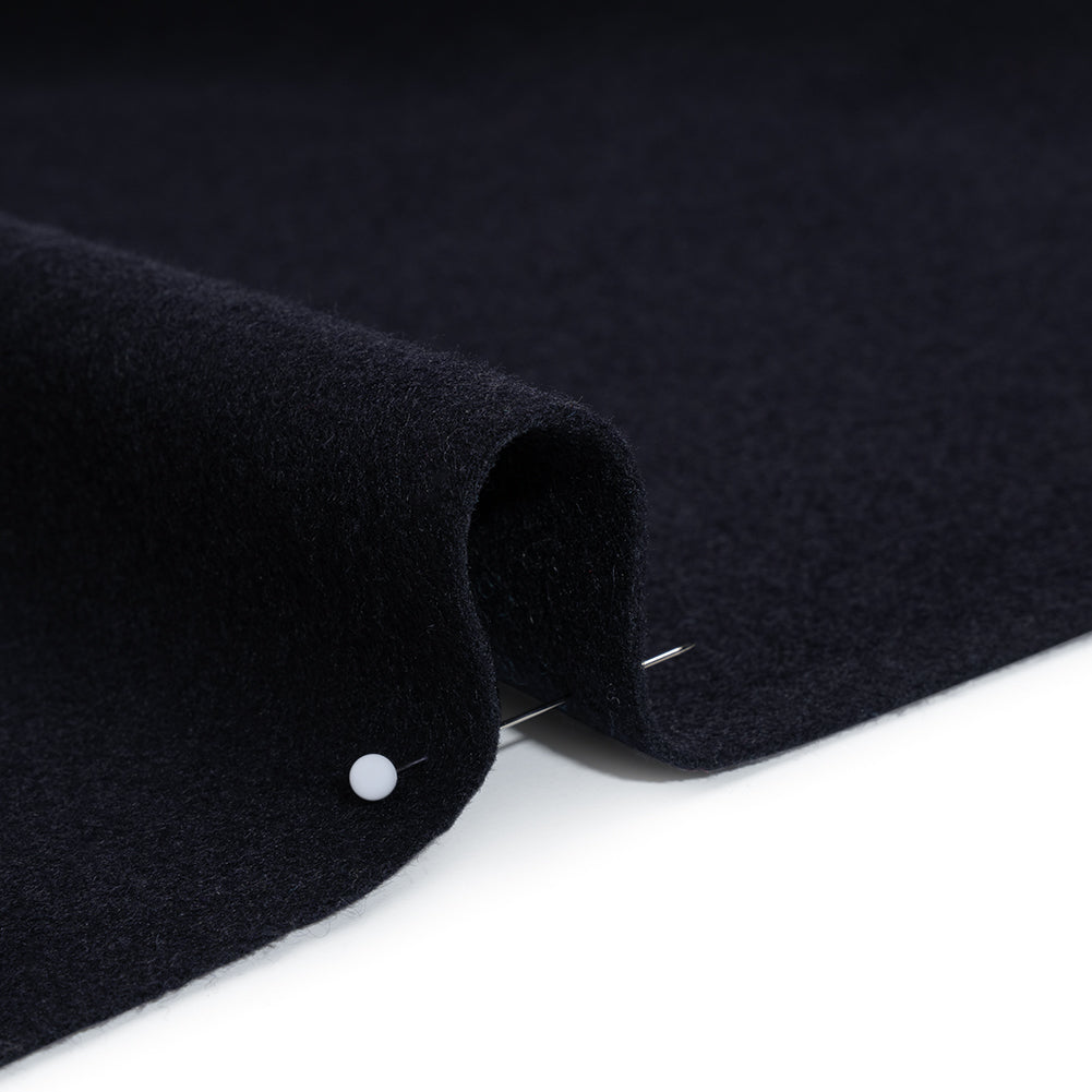 Brushed Wool Blend Coating - Midnight Navy - Deadstock Detail Brushed Wool Blend Coating - Midnight Navy - Deadstock Detail