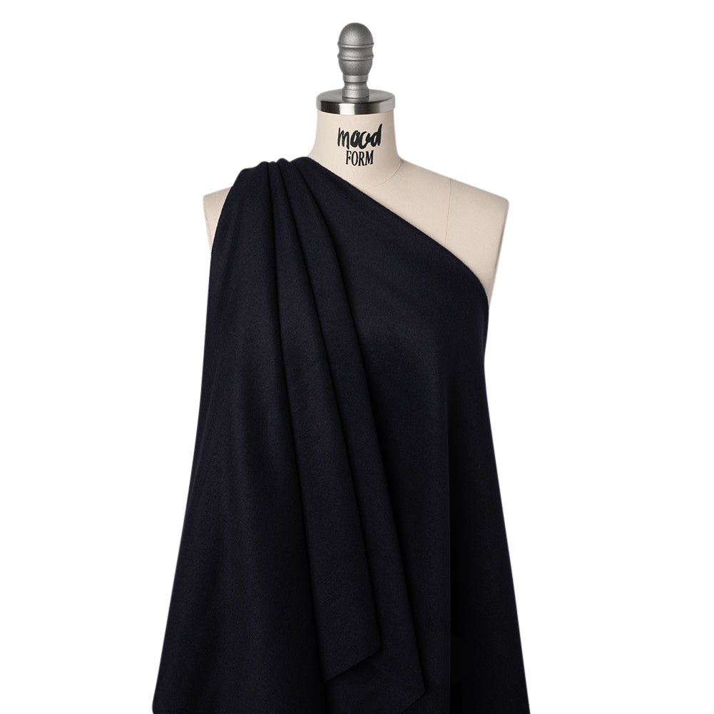 Brushed Wool Blend Coating - Midnight Navy - Deadstock Drape Brushed Wool Blend Coating - Midnight Navy - Deadstock Drape