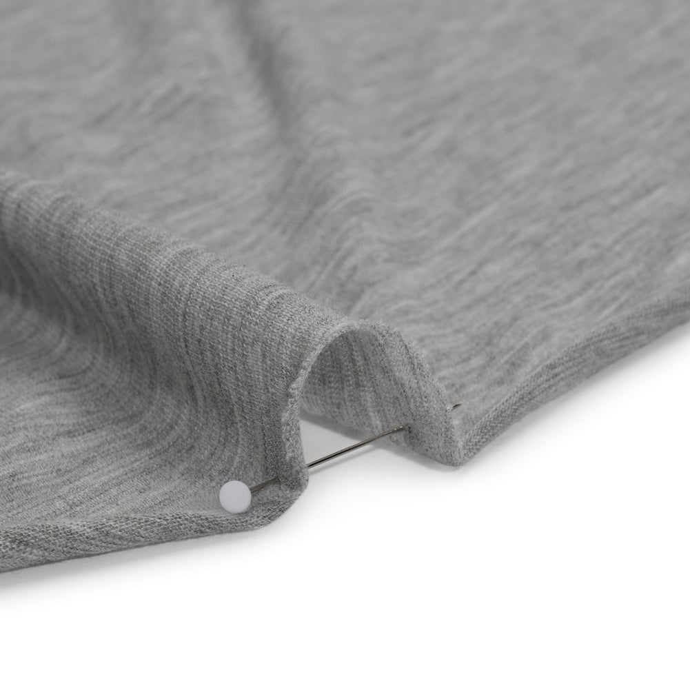 Lightweight Modal, Polyester and Cotton Jersey - Heathered Light Gray - Deadstock - Detail Lightweight Modal, Polyester and Cotton Jersey - Heathered Light Gray - Deadstock - Detail