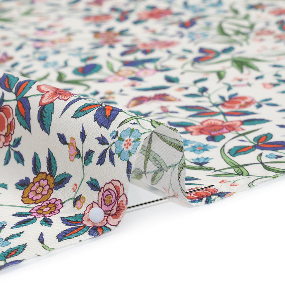 Liberty Fabrics Tana Lawn® - Tapestry Multi Bright - Pink, Green and Blue Floral and Butterflies - Full - Image 4 of 6 Liberty Fabrics Tana Lawn® - Tapestry Multi Bright - Pink, Green and Blue Floral and Butterflies - Full - Image 4 of 6