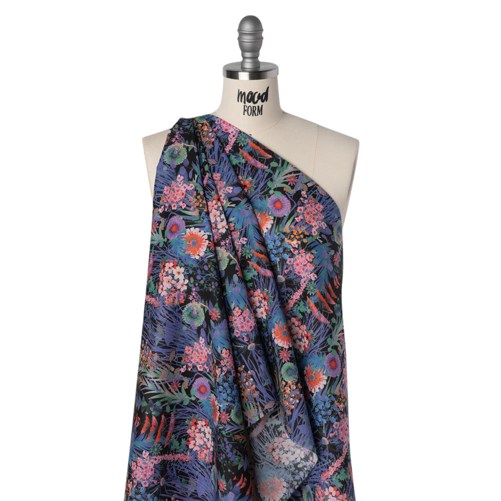 Liberty Fabrics Tana Lawn® - Tresco Purple - Blue Violet, Pink and Red Painted Floral - Drape Liberty Fabrics Tana Lawn® - Tresco Purple - Blue Violet, Pink and Red Painted Floral - Drape