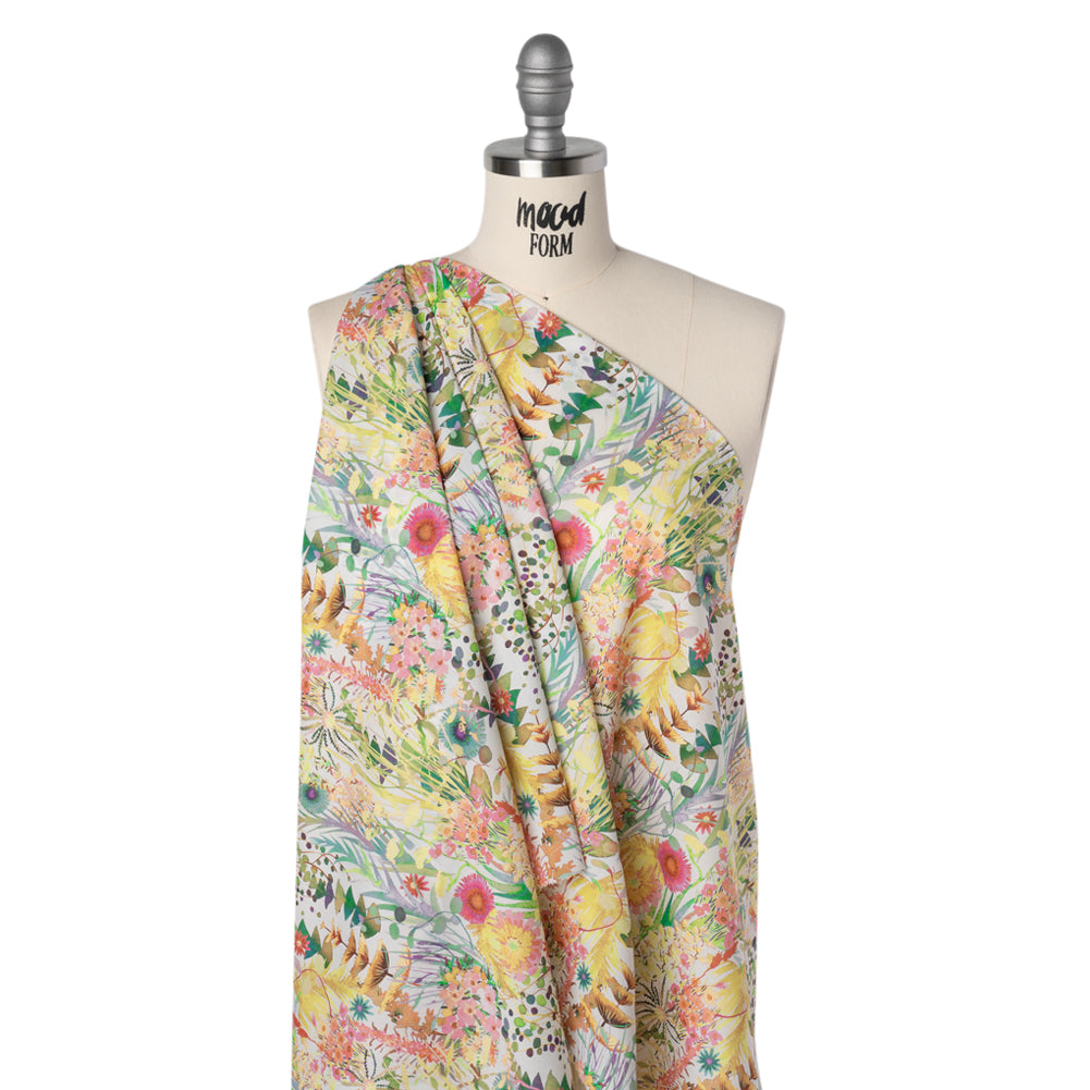 Liberty Fabrics Tana Lawn® - Tresco Multi Pastel - Yellow, Light Green and Baby Pink Painted Floral - Drape Liberty Fabrics Tana Lawn® - Tresco Multi Pastel - Yellow, Light Green and Baby Pink Painted Floral - Drape