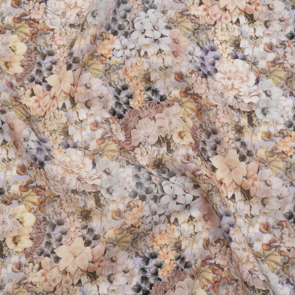 Liberty Fabrics Tana Lawn® - Painted Travels Multi Neutral - Beige, Gray and Muted Green Lush Florals Liberty Fabrics Tana Lawn® - Painted Travels Multi Neutral - Beige, Gray and Muted Green Lush Florals