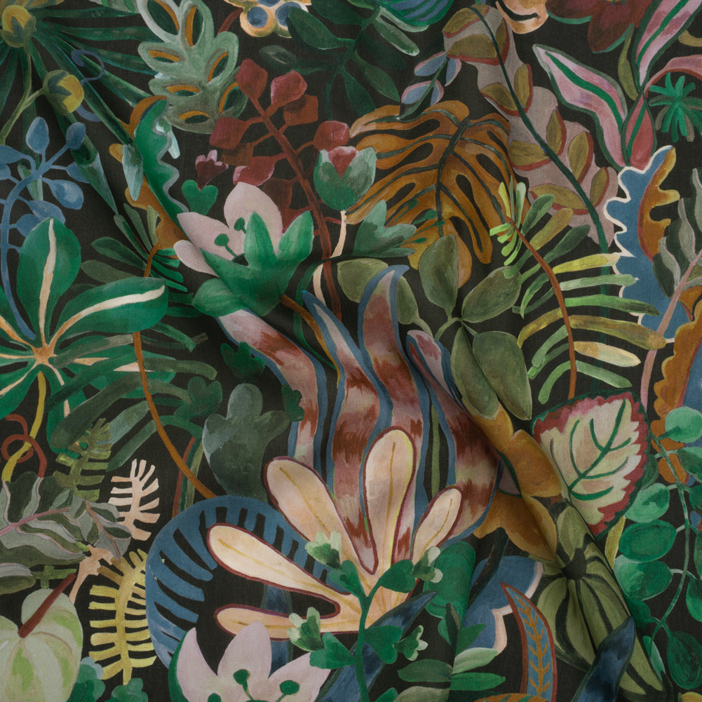 Liberty Fabrics Tana Lawn® - Jungle Trip Green - Dark Green, Teal and Blue Tropical Plants Liberty Fabrics Tana Lawn® - Jungle Trip Green - Dark Green, Teal and Blue Tropical Plants