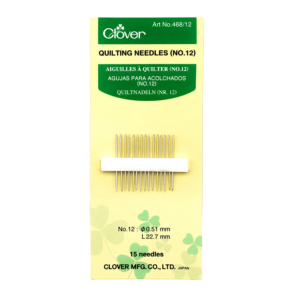 Clover Quilting Needles - Size 12 - 15 ct Clover Quilting Needles - Size 12 - 15 ct