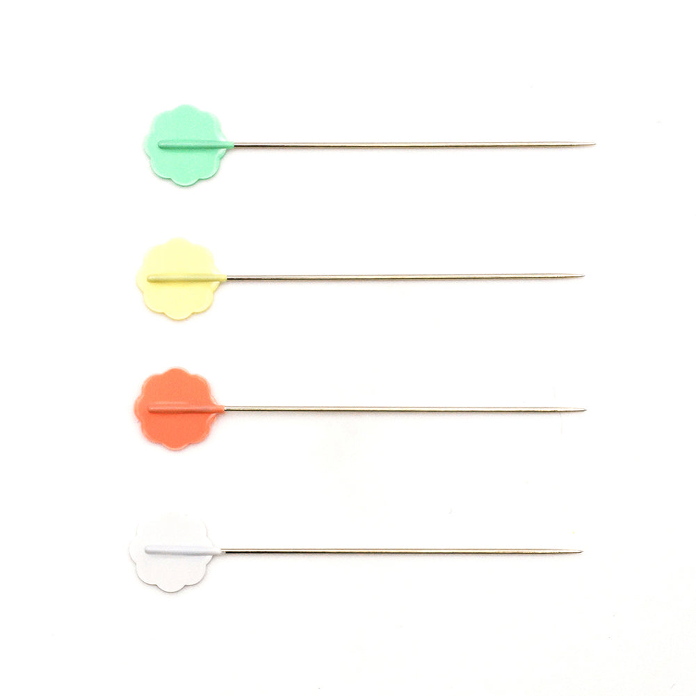 Clover Flower Head Pins Box for Medium Weight Fabrics - 100 ct Folded Clover Flower Head Pins Box for Medium Weight Fabrics - 100 ct Folded