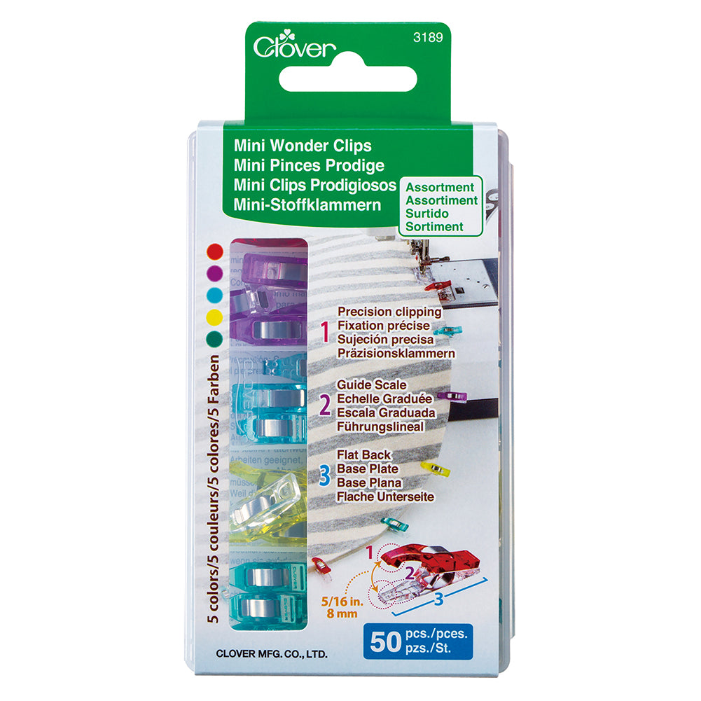 Clover Mini Wonder Clips - Assorted Colors - 50 pc Clover Mini Wonder Clips - Assorted Colors - 50 pc