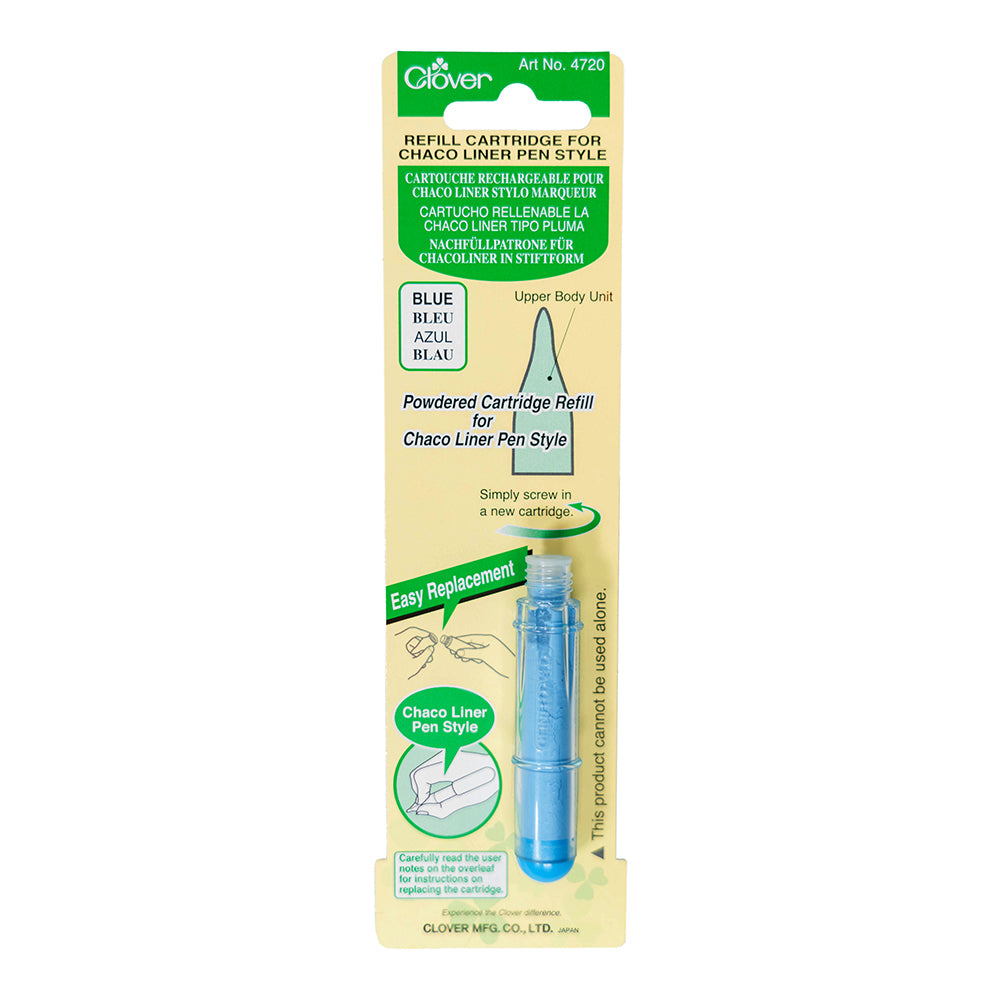 Clover Chaco Liner Pen Style Refill Cartridge - Blue - Folded Clover Chaco Liner Pen Style Refill Cartridge - Blue - Folded