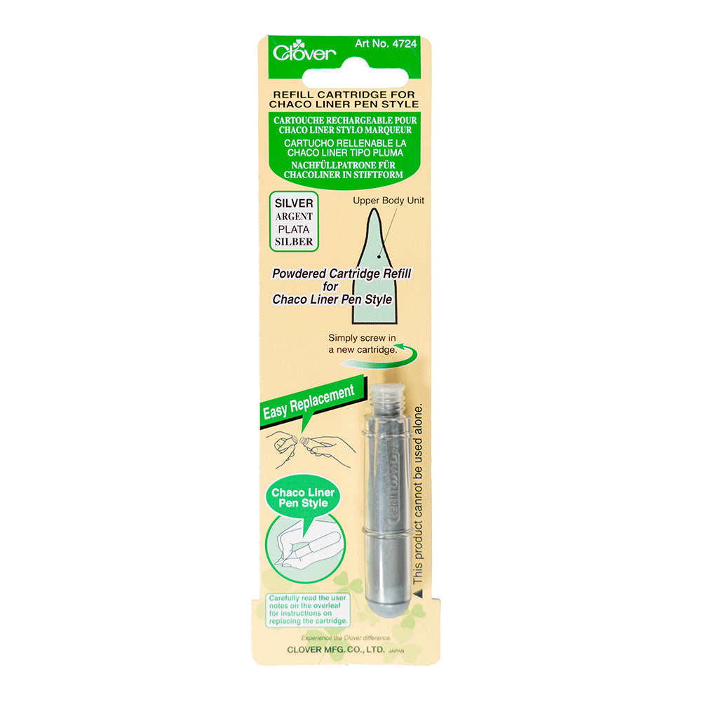 Clover Chaco Liner Pen Style Refill Cartridge - Silver Clover Chaco Liner Pen Style Refill Cartridge - Silver