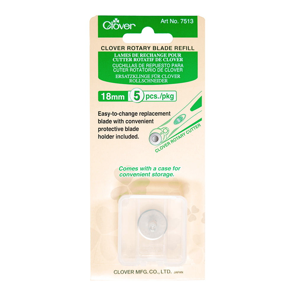 Clover Rotary Cutter Blade Refill - 18mm - 5 ct Clover Rotary Cutter Blade Refill - 18mm - 5 ct